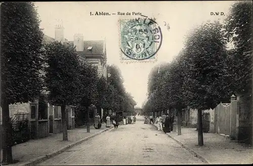 Ak Ablon Val de Marne, Rue de Paris