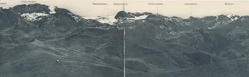 Klapp Ak Kanton Bern, Gross Strubel, Räzligletscher, Gletscherhorn, Wildhorn, Scheidehorn, Panorama