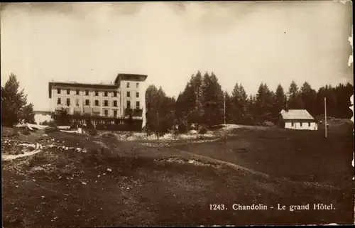 Ak Chandolin Anniviers Kt. Wallis Schweiz, Le Grand Hôtel