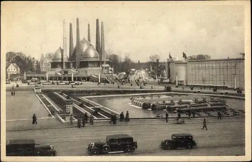 Ak Bruxelles Brüssel, Exposition 1935, Palais de la Vie Catholique, Weltausstellung, Autos