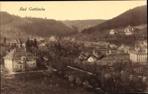 Ak Bad Gottleuba in Sachsen, Blick auf den Ort mit Umgebung