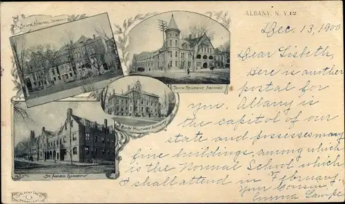 Ak Albany New York State USA, Tenth Regiment Armory, Boys Military Academy, State Normal School
