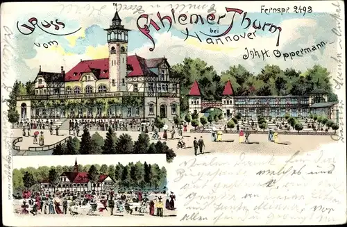 Litho Hannover in Niedersachsen, Ahlener Turm, Gasthaus