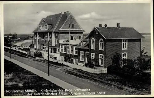 Ak Wittdün auf Amrum in Nordfriesland, Kinderheim am Strand
