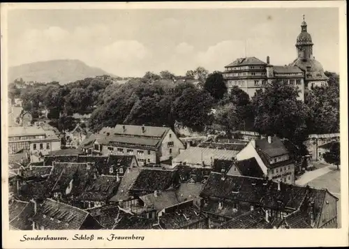 Ak Sondershausen im Kyffhäuserkreis Thüringen, Schloss mit Frauenberg