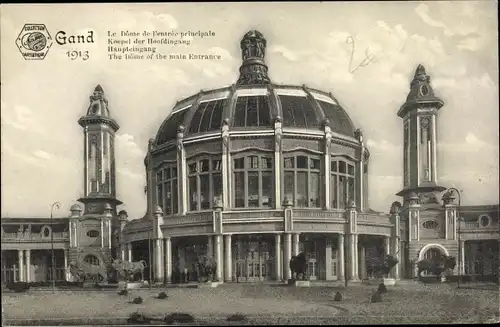 Ak Gent Ostflandern, Exposition Internationale et Universelle 1913, Haupteingang