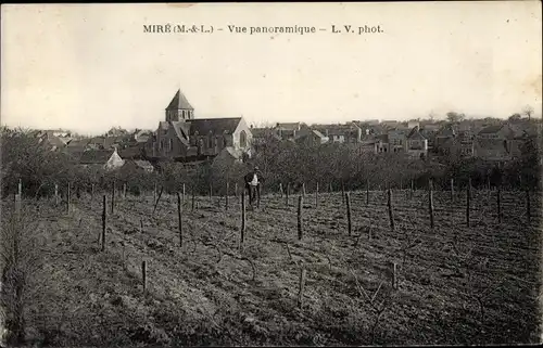 Ak Miré Maine et Loire, Vue panoramique