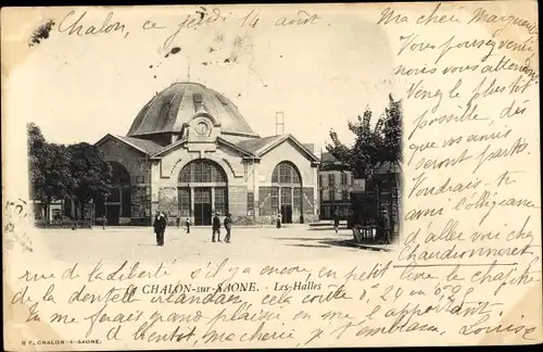 Ak Chalon sur Saône Saône et Loire, Les Halles