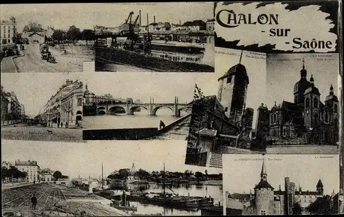 Ak Chalon sur Saône Saône et Loire, Miniaturansichten