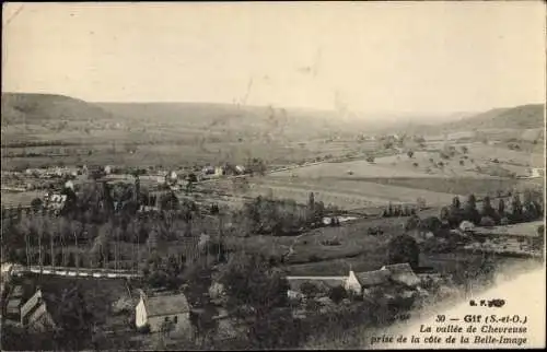 Ak Gif Essonne, La Vallée de Chevreuse prise de la côte de la Belle Image