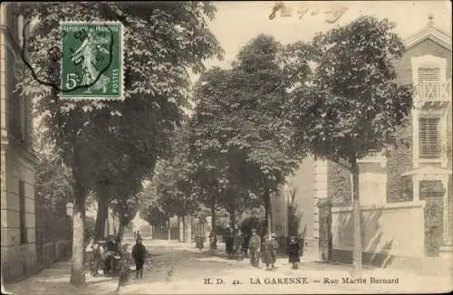 Ak La Garenne Hauts de Seine, Rue Martin Bernard