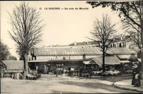 Ak La Garenne Hauts de Seine, Un coin du Marche