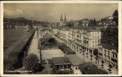 Ak Luzern Stadt Schweiz, Nationalkai