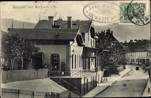 Ak Sainte-Marie-aux-Mines Haut Rhin, Bahnhof Markirch