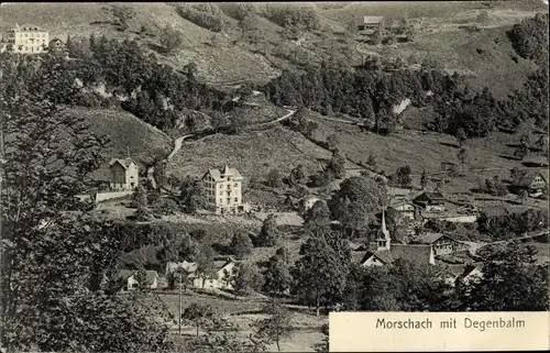 Ak Morschach Kt. Schwyz Schweiz, Panorama mit Degenbalm