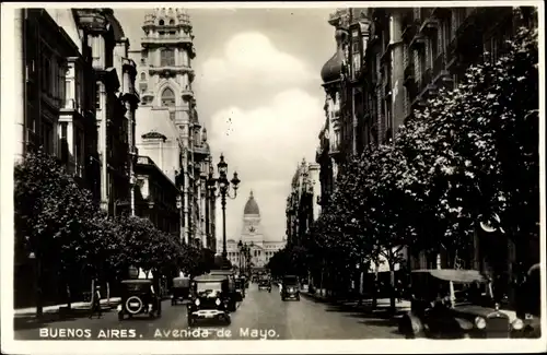 Ak Buenos Aires Argentinien, Avenida de Mayo