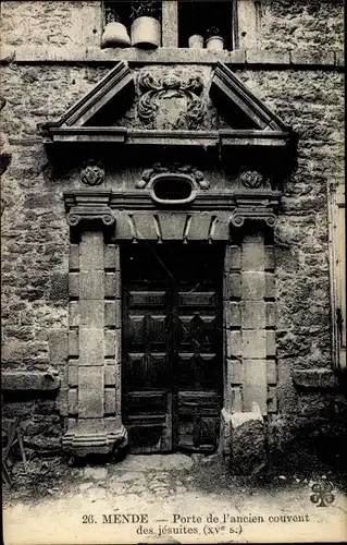 Ak Mende Lozère, Porte de l'ancien couvent des jesuites