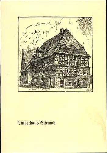 Künstler Ak Bock, Hans, Lutherstadt Eisenach in Thüringen, Lutherhaus