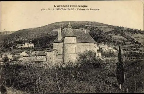 Ak St. Laurent du Pape Ardèche, Chateau du Bousquet, Schloss