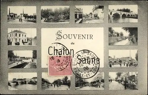 Ak Chalon sur Saône Saône et Loire, Miniaturansichten