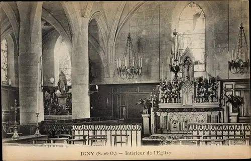 Ak Igny Essonne, Intérieur de l'Église