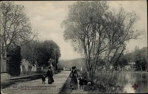 Ak La Varenne Chennevieres Val de Marne, Quai Saint Hilaire