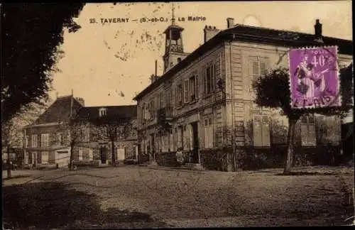 Ak Taverny Val d'Oise, La Mairie, Rathaus