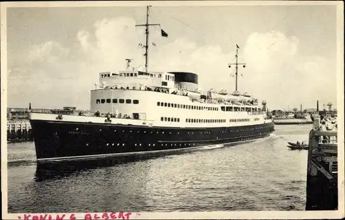 Ak Postdampfer Koning Albert, La Malle Ostende Dover