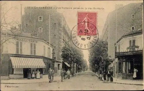 Ak La Garenne Hauts de Seine, Rue Voltaire prise de la Rue Sartoris