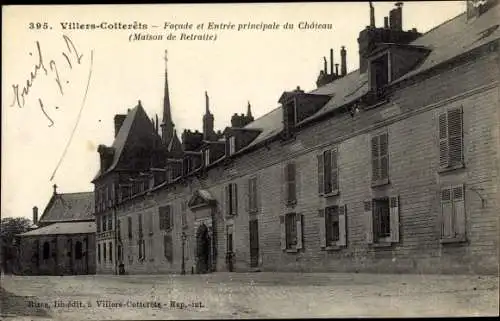 Ak Villers Cotterêts Aisne, Facade et Entrée principale du ´Château