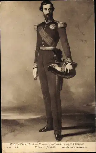 Künstler Ak Winterhalter, Kronprinz Francois Ferdinand Philippe d'Orleans, Portrait in Uniform
