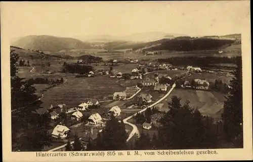 Ak Hinterzarten im Südschwarzwald, Blick auf den Ort vom Scheibenfelsen aus