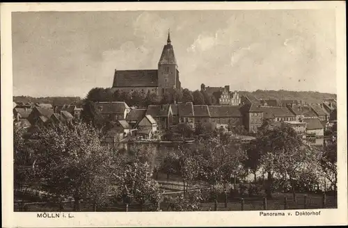 Ak Mölln im Herzogtum Lauenburg, Stadtpanorama vom Doktorhof