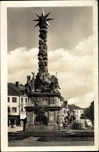 Ak Vyškov Wischau Südmähren, Partie an der Mariensäule