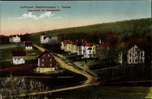 Ak Niedernhausen im Rheingau Taunus Kreis, Villenviertel am Waldesrand