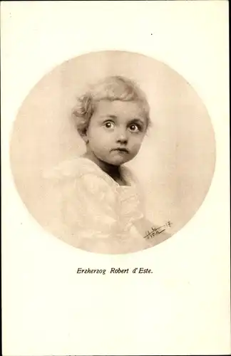 Ak Erzherzog Robert d'Este als kleiner Junge, Portrait