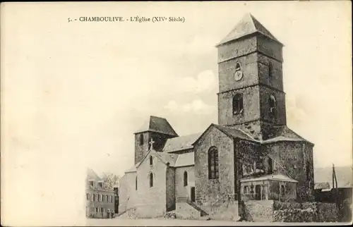 Ak Chamboulive Corrèze, Vue de l'Église