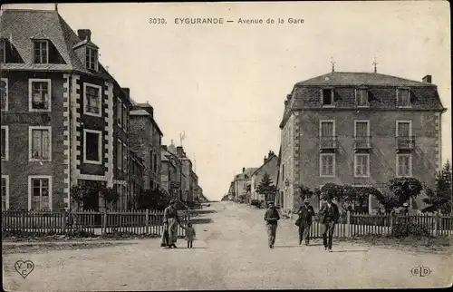 Ak Eygurande Corrèze, Avenue de la Gare