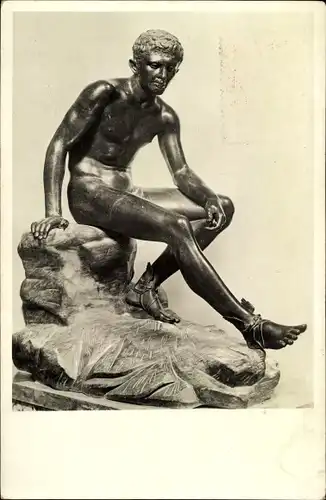 Ak Mercurio in riposo, Merkur, griechische Bronzestatue
