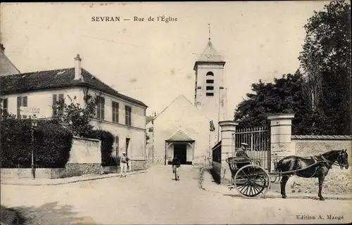 Ak Sevran Seine Saint Denis, Rue de l'Église