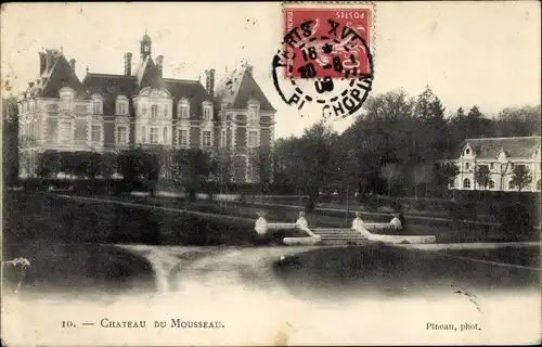 Ak Mousseau Essonne, Vue du Château
