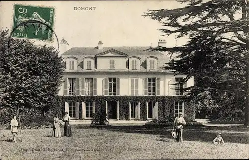 Ak Domont Val d'Oise, Schloss, Chateau, Rankenbewuchs