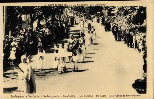 Ak Saint Junien Haute Vienne, Procession des Ostensions