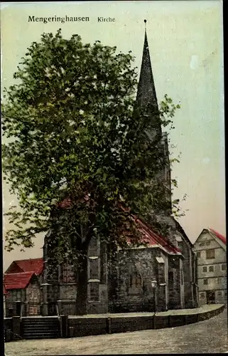 Leuchtfenster Ak Mengeringhausen Bad Arolsen in Hessen, Ansicht der Kirche