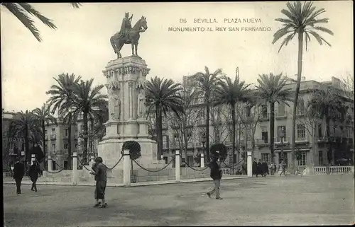 Ak Sevilla Andalusien Spanien, Plaza nueva