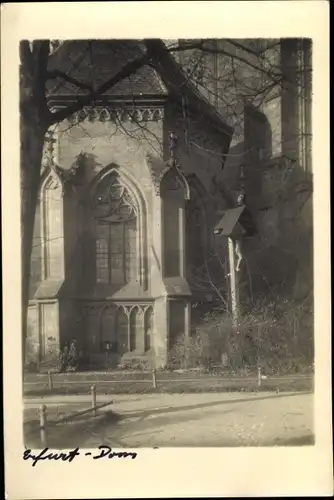 Foto Ak Erfurt in Thüringen, Dom, Teilansicht, Kreuz