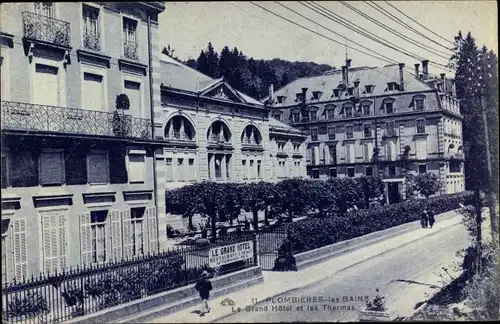 Ak Plombières les Bains Lothringen Vosges, Le Grand Hotel, Les Thermes