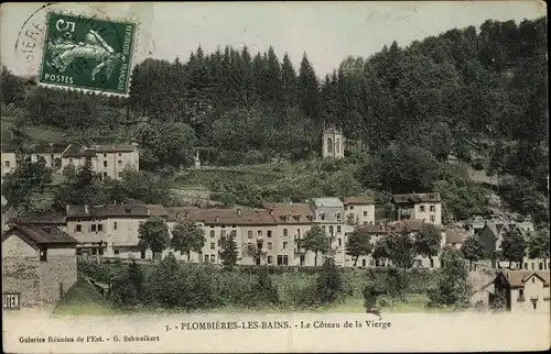 Ak Plombières les Bains Lothringen Vosges, Le Coteau de la Vierge