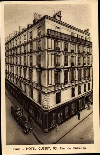 Ak Paris II. Arrondissement Bourse, Hotel Cusset, 95 Rue de Richelieu