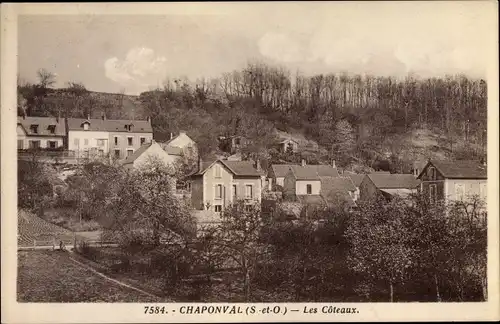 Ak Chaponval Val d'Oise, Les Coteaux, Häuser